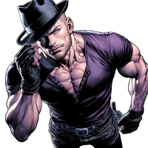 hat, comic book art, concept art, cartoon transparent PNG cut-out