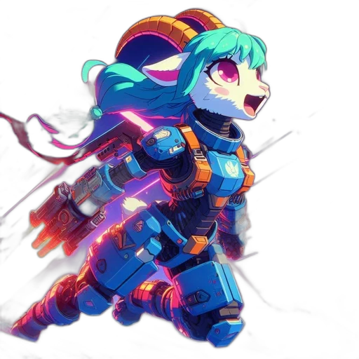 robot, weapon, dragon, staff transparent PNG cut-out
