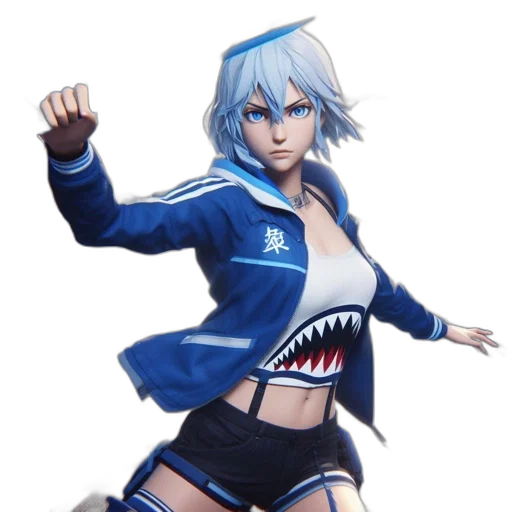 jacket, concept art, anime, 3d render transparent PNG cut-out