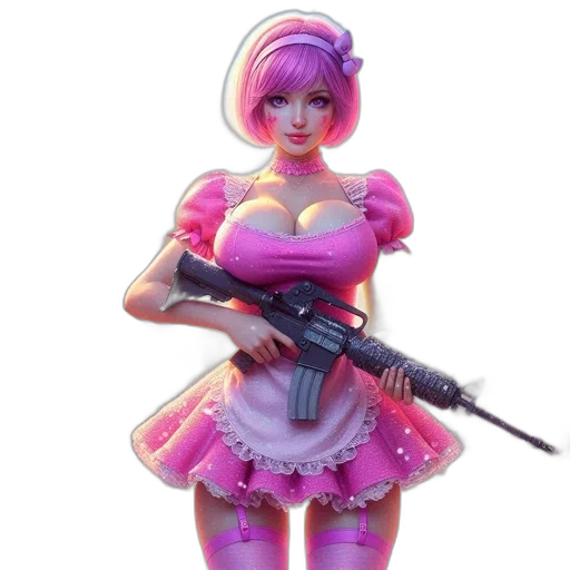 weapon, dress, concept art, 3d render transparent PNG cut-out