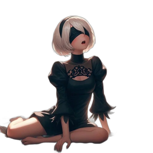 dress, mask, robot, staff transparent PNG cut-out