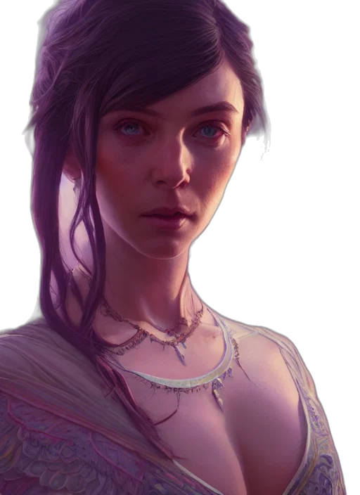 face, jewelry, dress, staff transparent PNG cut-out