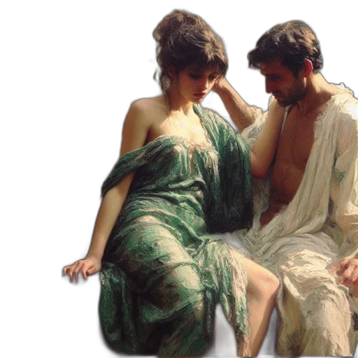 dress, oil painting, photorealistic, concept art transparent PNG cut-out