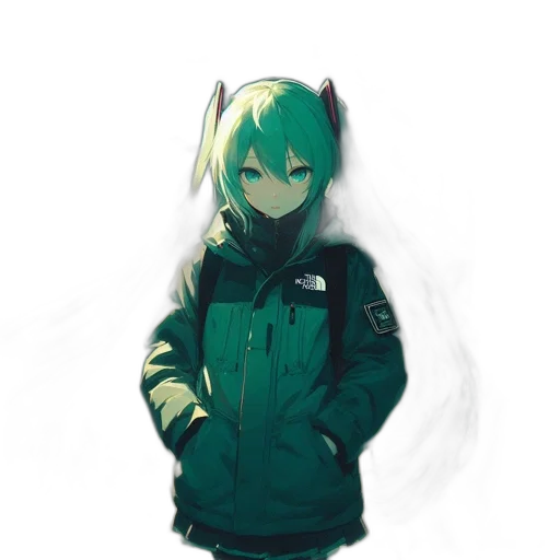 jacket, dragon, staff, mask transparent PNG cut-out