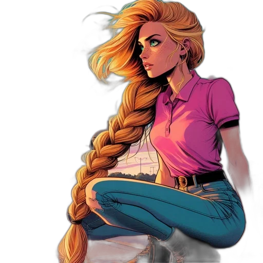 hair, comic book art, concept art, cartoon transparent PNG cut-out