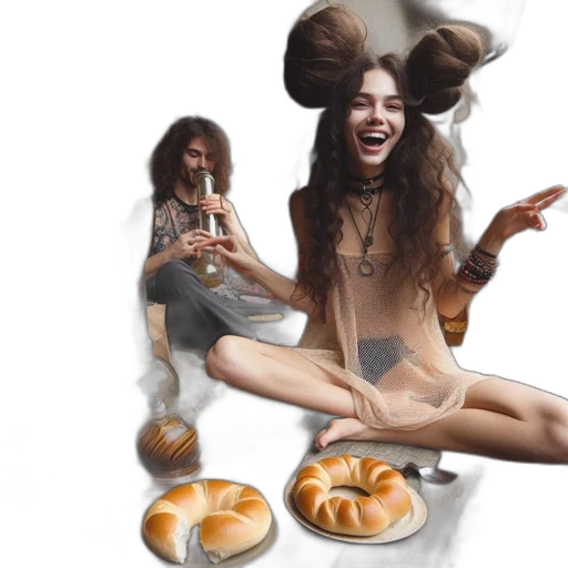 food, jewelry, mask, hair transparent PNG cut-out
