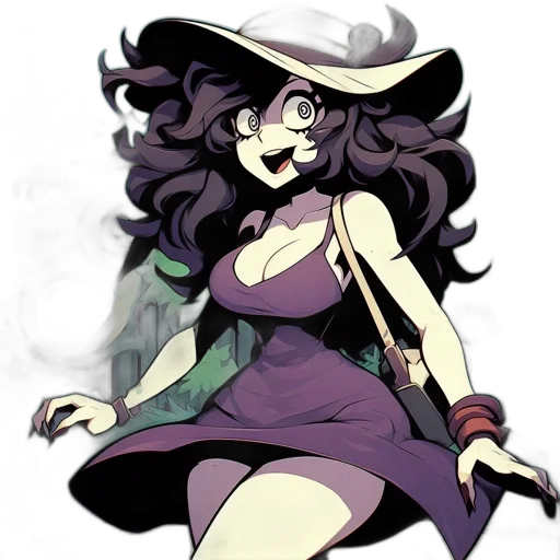 dress, hat, staff, mask transparent PNG cut-out