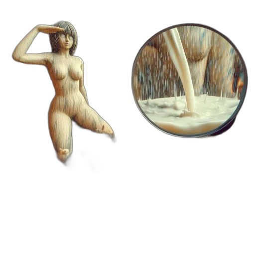 creature, concept art, oil painting, pixel art transparent PNG cut-out