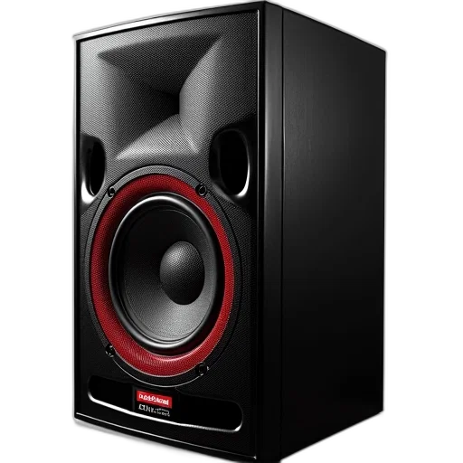 3d render, black, pioneer, speaker transparent PNG cut-out
