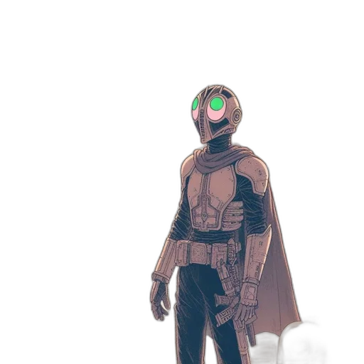 mask, robot, jacket, creature transparent PNG cut-out