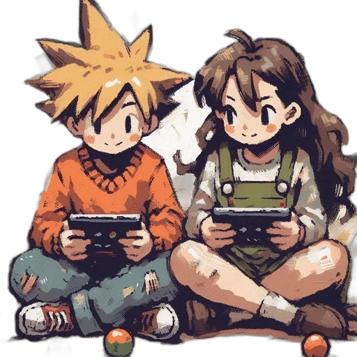 pixel art, watercolor, concept art, anime transparent PNG cut-out