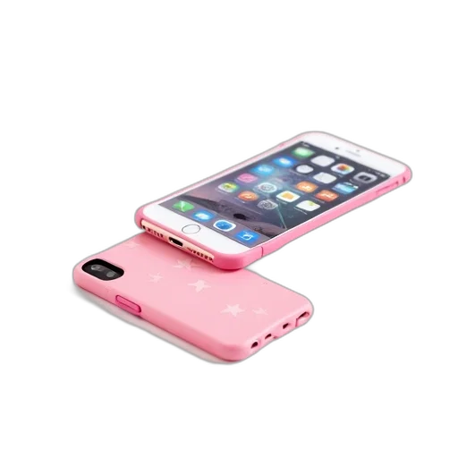 pastel, pink, smartphone, star transparent PNG cut-out
