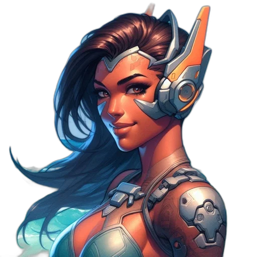 weapon, robot, face, staff transparent PNG cut-out