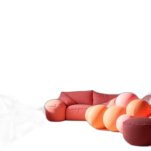 furniture, shoes, crown, 3d render transparent PNG cut-out