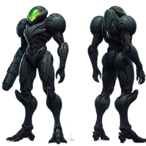 robot, creature, concept art, 3d render transparent PNG cut-out