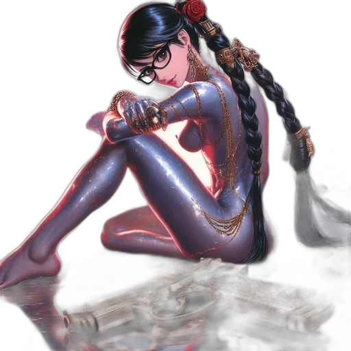 comic book art, concept art, cyberpunk, cartoon transparent PNG cut-out