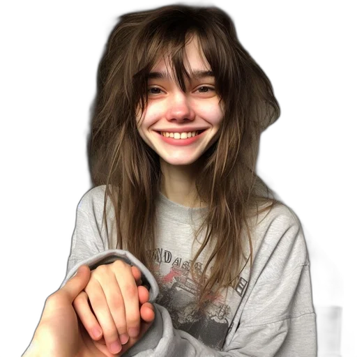 face, hair, creature, jacket transparent PNG cut-out