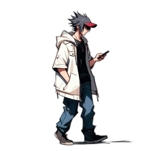 jacket, staff, hat, concept art transparent PNG cut-out