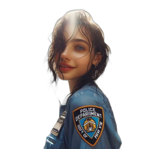 jacket, face, staff, robot transparent PNG cut-out