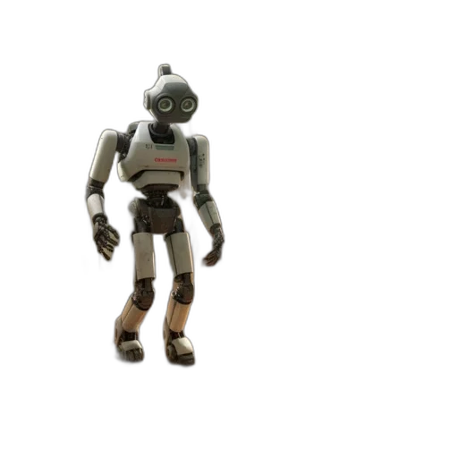 robot, creature, staff, 3d render transparent PNG cut-out