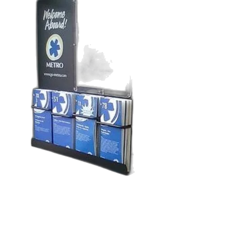 3d render, brochure, holder, train transparent PNG cut-out