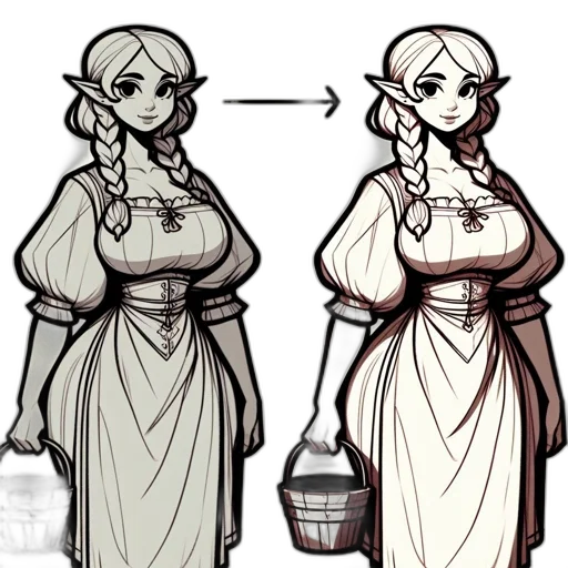 dress, concept art, pixel art, fantasy art transparent PNG cut-out