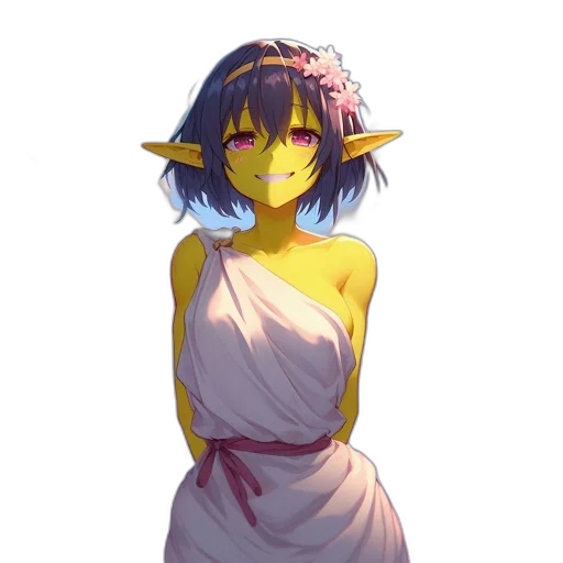 dress, mask, creature, staff transparent PNG cut-out