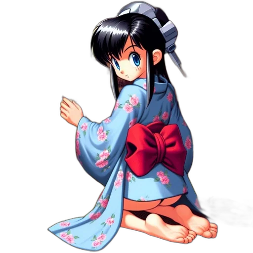 dress, flower, staff, weapon transparent PNG cut-out