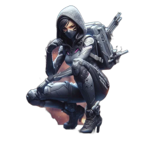weapon, jacket, mask, face transparent PNG cut-out