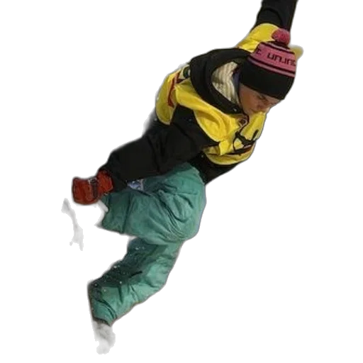 jacket, staff, hat, snowboarder transparent PNG cut-out
