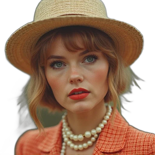 hat, face, jacket, jewelry transparent PNG cut-out