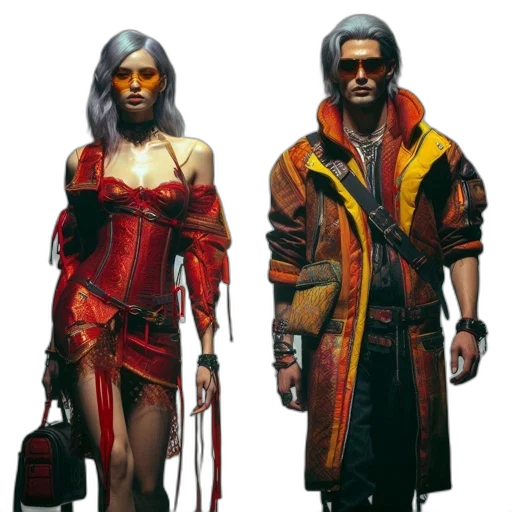 concept art, cyberpunk, fantasy art, comic book art transparent PNG cut-out