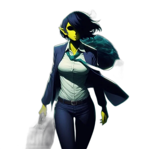 jacket, mask, staff, robot transparent PNG cut-out