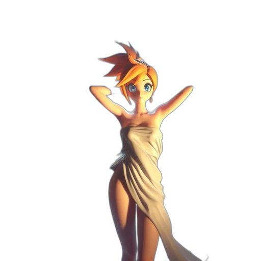 dress, staff, mask, creature transparent PNG cut-out