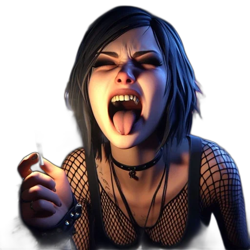face, concept art, comic book art, cyberpunk transparent PNG cut-out