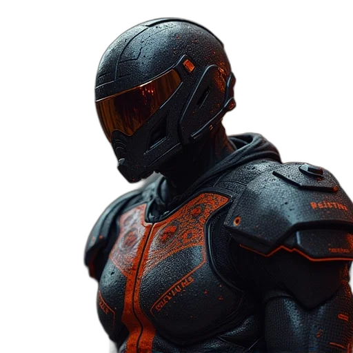 robot, mask, face, 3d render transparent PNG cut-out