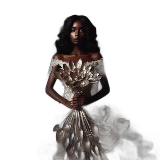 dress, jewelry, crown, concept art transparent PNG cut-out