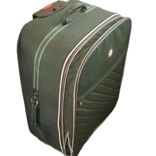 jacket, green, suitcase, white transparent PNG cut-out