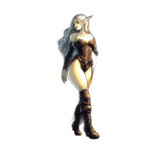 dress, staff, fantasy art, concept art transparent PNG cut-out