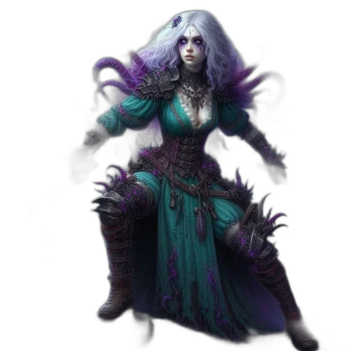 dress, staff, fantasy art, concept art transparent PNG cut-out