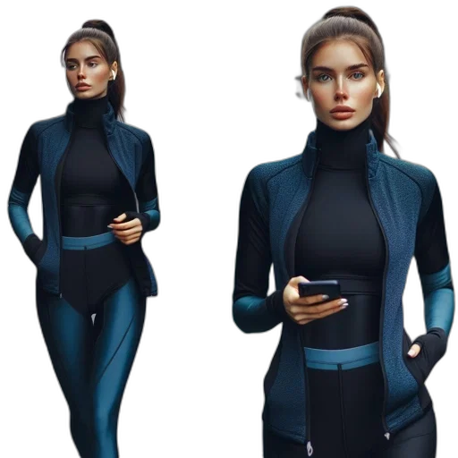 jacket, dress, concept art, 3d render transparent PNG cut-out