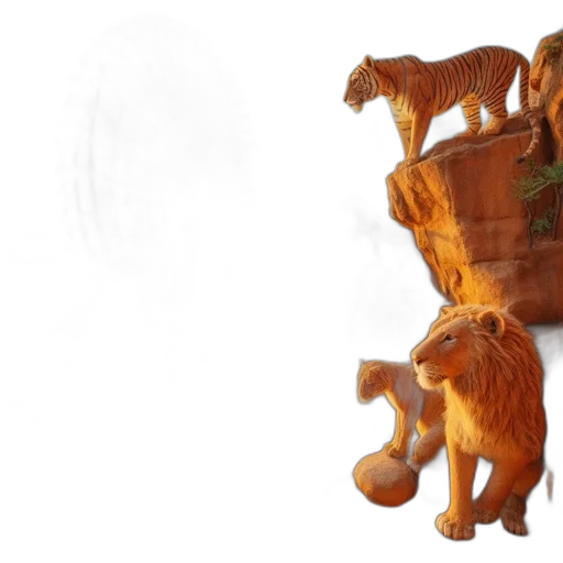 animal, furniture, 3d render, concept art transparent PNG cut-out