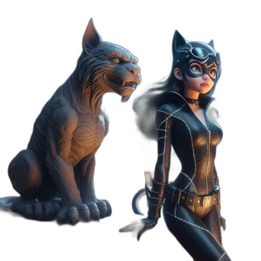 concept art, comic book art, 3d render, fantasy art transparent PNG cut-out