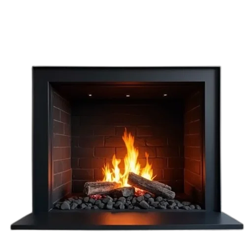furniture, 3d render, fire, dark transparent PNG cut-out