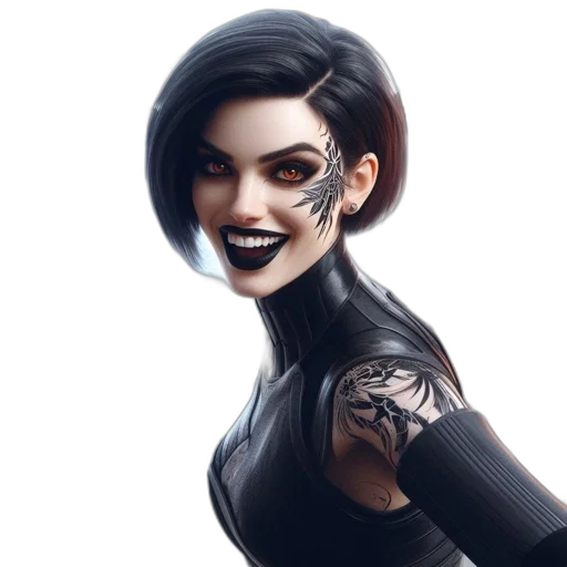 face, concept art, comic book art, fantasy art transparent PNG cut-out