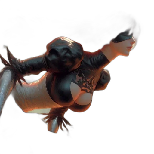 dragon, robot, creature, staff transparent PNG cut-out