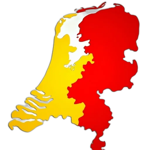 netherlands, map, shows, flanders transparent PNG cut-out