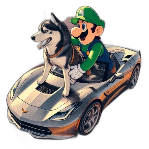 car, animal, concept art, 3d render transparent PNG cut-out