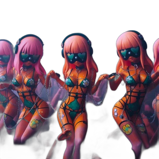 robot, concept art, 3d render, cyberpunk transparent PNG cut-out