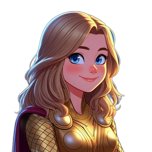 crown, face, comic book art, fantasy art transparent PNG cut-out
